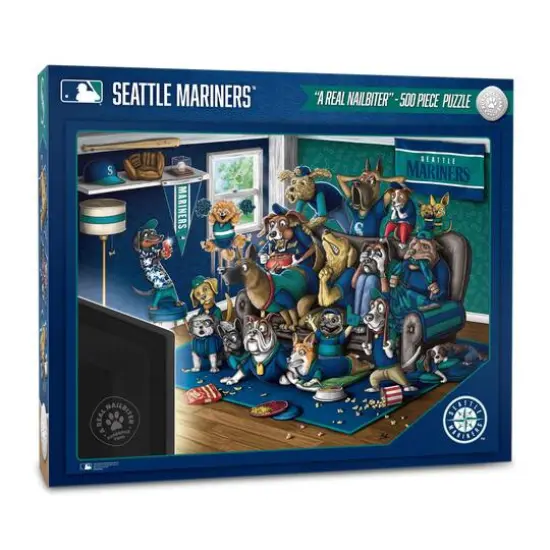 MLB Purebred Fans A Real Nailbiter 500 Piece Puzzle Seattle Mariners {1}