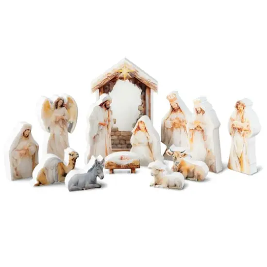 Glitzhome&reg; Christmas Nativity Figurine Set {1}