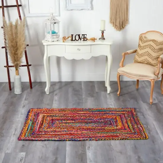 5ft. x 3ft. Handmade Braided Cape Cod Coastal Jute Rug {4}