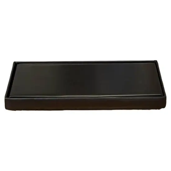 Simplify Faux Leather Double Folding Storage Ottoman Black {9}