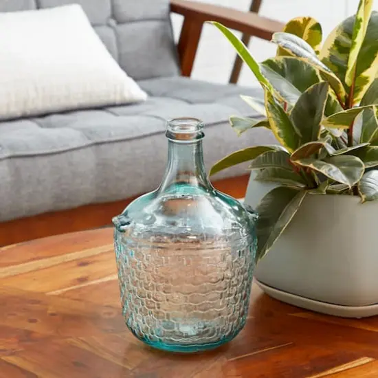 12" Clear Glass Farmhouse Vase {9}