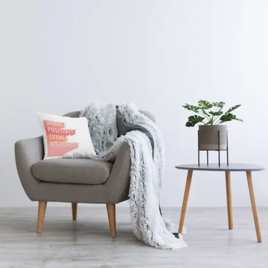 Stupell Industries Inhale Positivity Exhale Negativity Motivational Phrase Pink Pop Throw Pillow 18" x 18" {3}