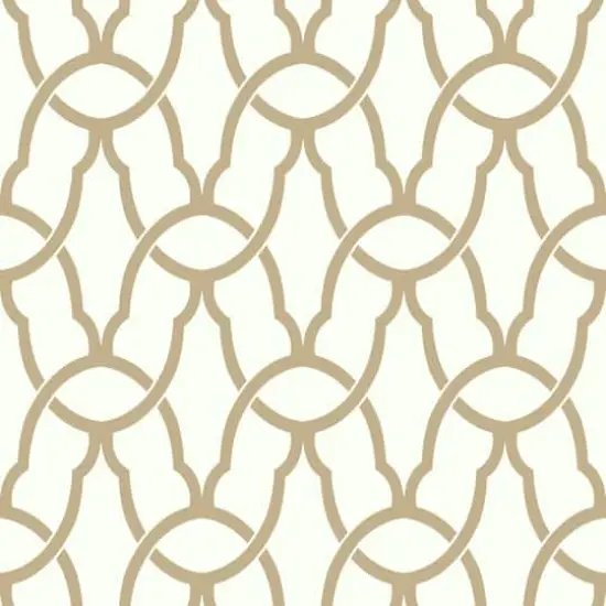 RoomMates Trellis Peel & Stick Wallpaper Gold {1}