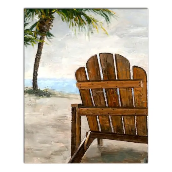 Beach Chair 16" x 20" Canvas Wall Art {1}