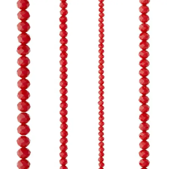 Red Faceted Glass Rondelle Beads by Bead Landing&trade; {1}