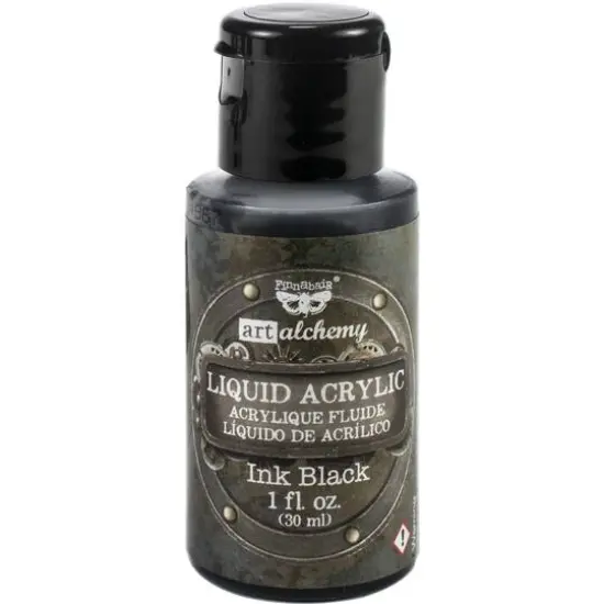 Finnabair&reg; Art Alchemy Liquid Acrylic Paint, 1oz. Ink Black {1}