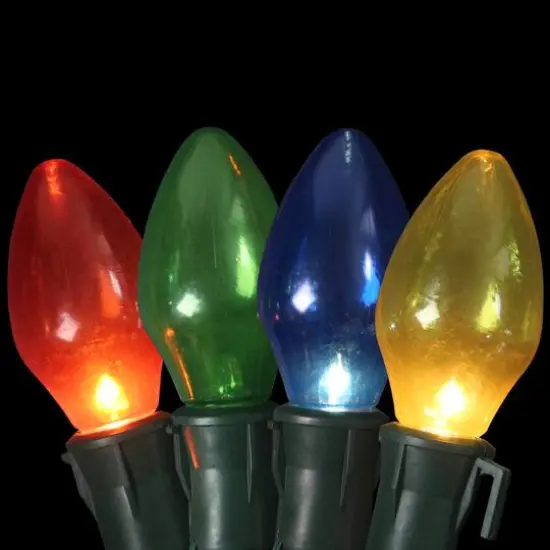 4ct. Multicolor Jumbo C7 Bulb Christmas Pathway Marker Lawn Stakes {3}