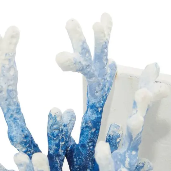 7" Coral Metal Bookend Set Blue {6}