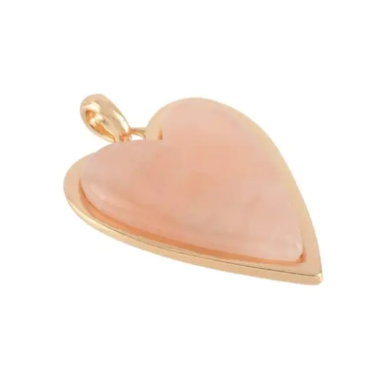 Gold & Rose Quartz Heart Pendant by Bead Landing&trade; {1}