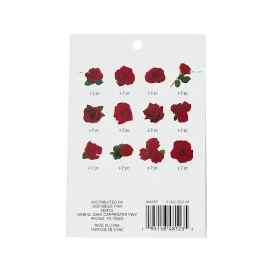 Red Rose Die Cut Stickers by Recollections&trade; {5}