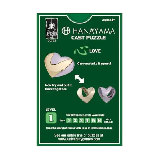 Hanayama Level 1 Cast Puzzle - Love {6}