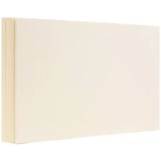 JAM Paper 5" x 6" Ivory Panel Blank Flat Note Cards {3}