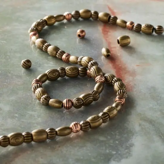 Brass & Copper Oxidized Metal Mixed Beads by Bead Landing™ {3}