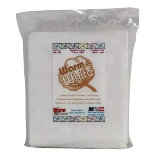 Warm & White&reg; 34" x 45" Pre-Cut Craft Cotton Batting {1}