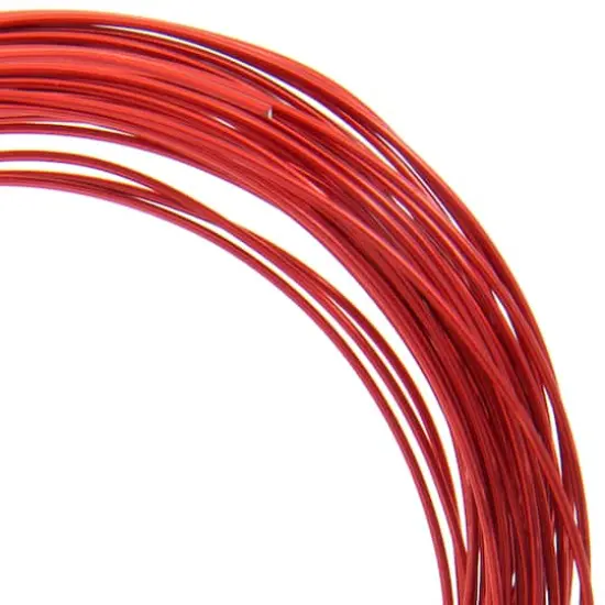 John Bead 18 Gauge Aluminum Jewelry Wire, 30ft. Red {1}