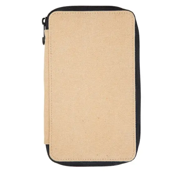 Global Art 24 Slot Canvas Pencil Case Wheat {1}