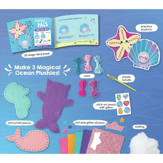 Klutz&reg; Jr. My Cat Mermaid & Friends Book & Craft Kit {3}