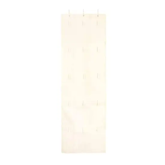 Household Essentials 68" Natural Cotton Over the Door Cap & Hat Organizer {5}