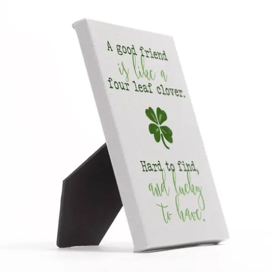 Good Friend Four Leaf Clover Tabletop Canvas {3}