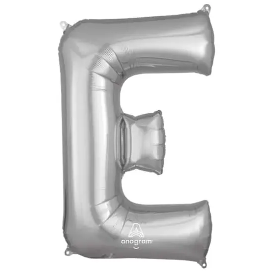32" Silver Letter Foil Balloon E {1}