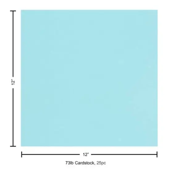 PA Paper&trade; Accents 12" x 12" Muslin 73lb. Cardstock, 25 Sheets Arctic Blue {5}