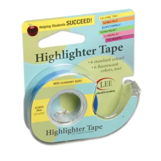 Lee Removable Highlighter Tape, 6ct. Blue {4}