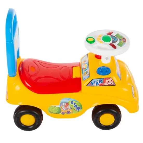 Toy Time Yellow Ride-On Activity Car {6}