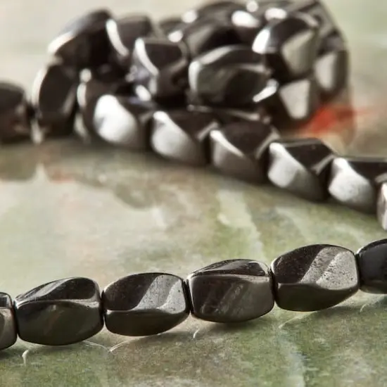 Silver Hematite Magnetic Twist Beads, 8mm by Bead Landing&trade; {3}