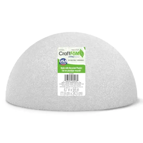FloraCraft&reg; CraftFōM 10" Half Ball White {3}