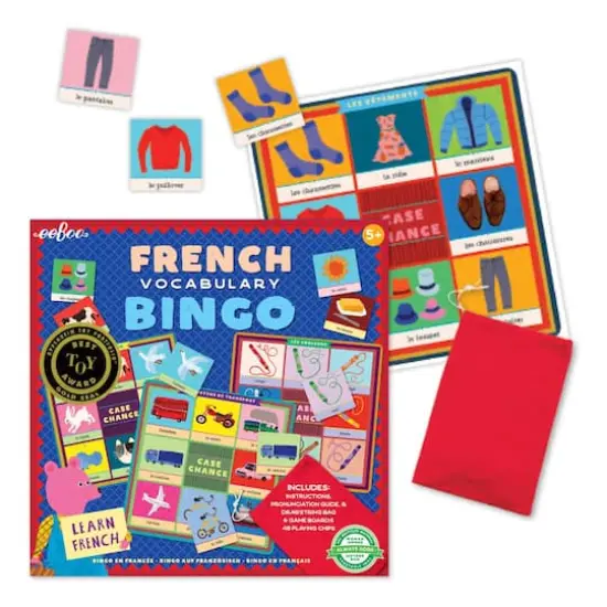 eeBoo French Bingo Vocabulary Game {1}