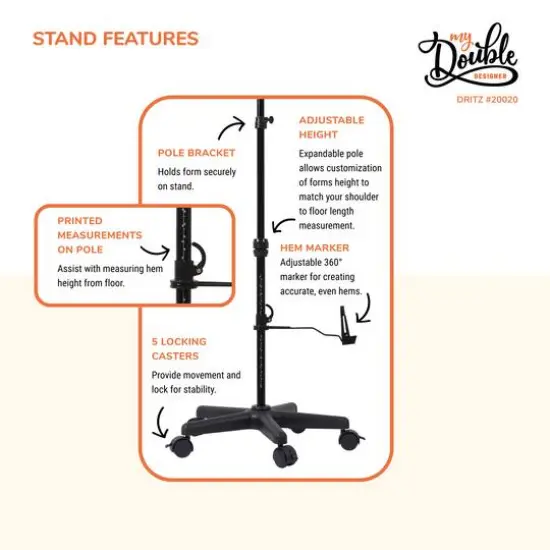 Dritz&reg; My Double Designer Petite Dress Form with Adjustable Tri-Pod Stand {8}