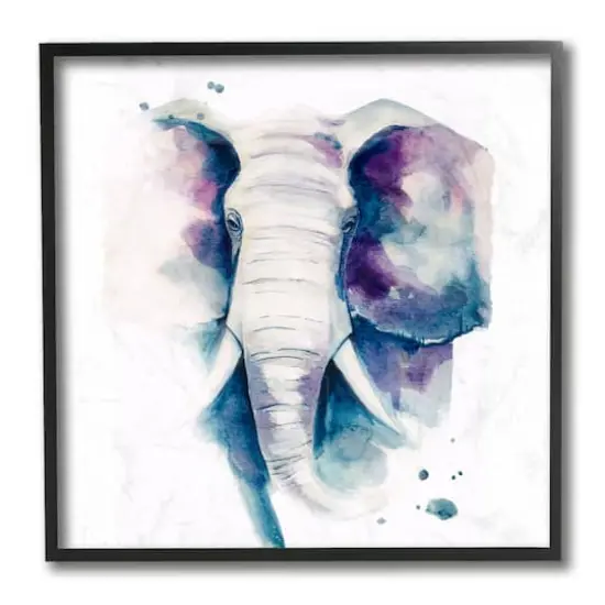 Stupell Industries Abstract Elephant Watercolor Portrait Safari Animal, 12" x 12" {1}
