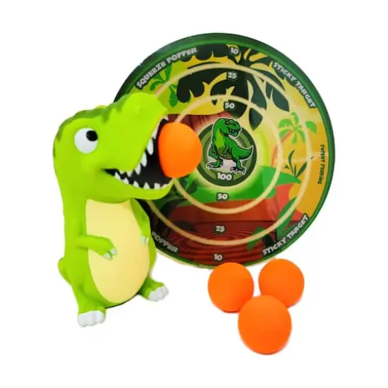 T-Rex Squeeze Popper with Sticky Target {6}