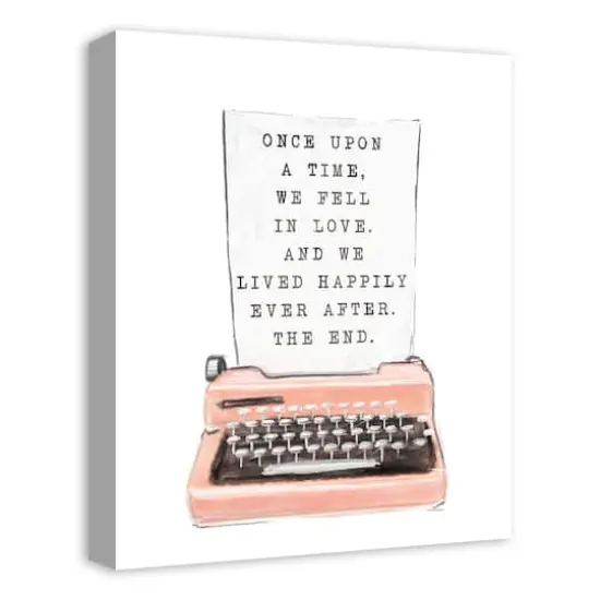 Typewriter Love Story Canvas Wall Art {3}