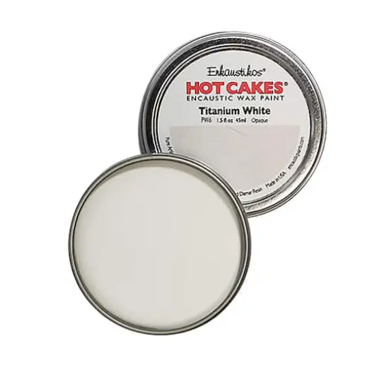 Enkaustikos® Hot Cakes® Encaustic Wax Paint, 1.5oz. Titanium White {1}