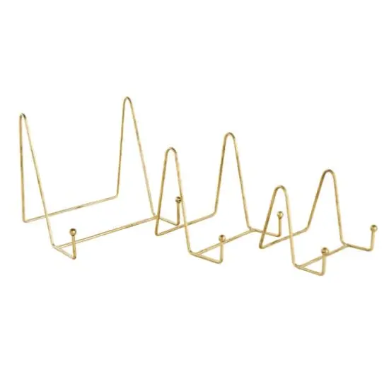 Gold Metal Wide Triangle Display Easel Set {5}