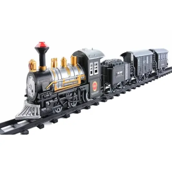 Black Lighted Animated Classic Train Set {1}