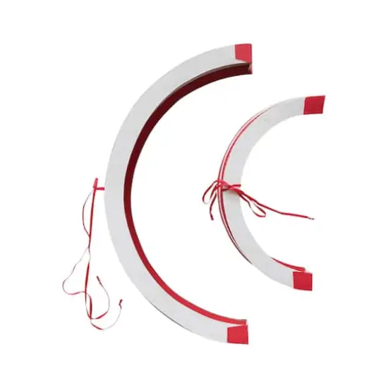 Hello Honey&reg; 12" Red & White Crinkle Paper Folding Ball Ornament {4}