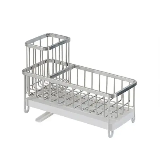 SunnyPoint NeverRust Stainless Utensil Sink Cleaning Tool Holder Satin Nickel {1}