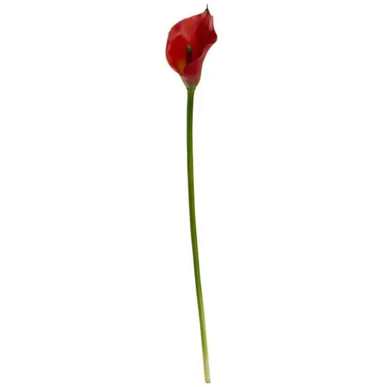 19.5" Calla Lily Artificial Flower Set Red {2}