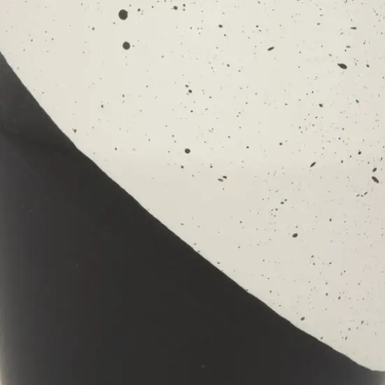 Black Ceramic Contemporary Vase, 12" x 6" x 6" {6}