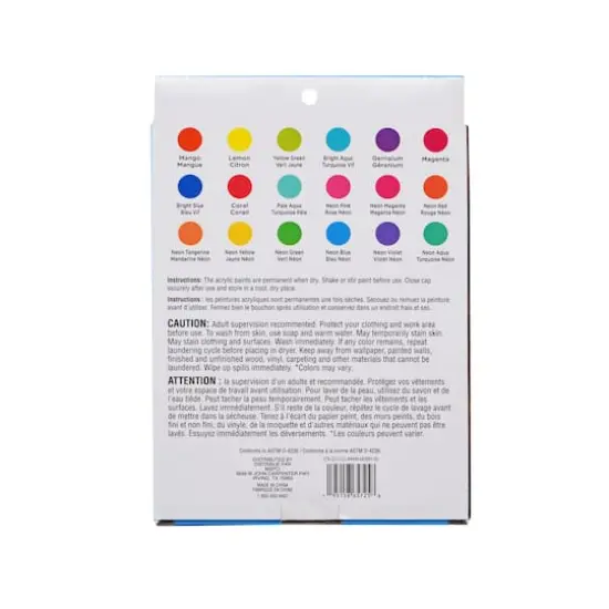 Bright Glitter 18 Color Acrylic Paint Set by Creatology&trade; {4}