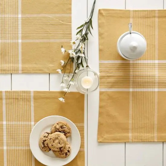 DII&reg; Fiesta Curry Check Placemats, 6ct. {6}