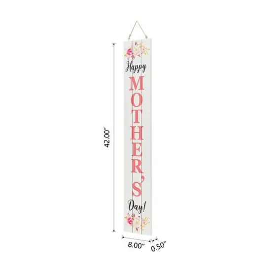 Glitzhome&reg; 3.5ft. Double Sided Wooden Porch Sign Mother's Day & Father's Day {6}