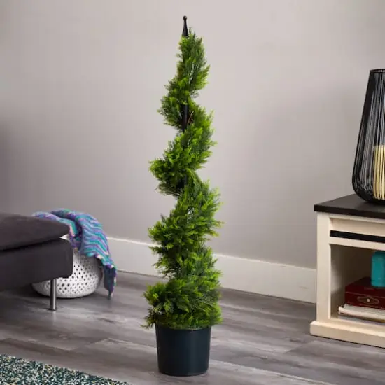 4ft. Potted Cypress Spiral Tree {3}