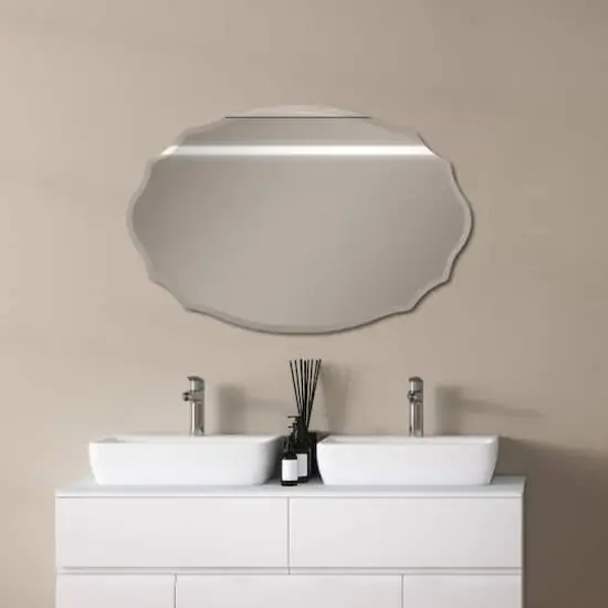 16" x 24" Oval Frameless Decorative Mirror by Ashland&reg; {3}