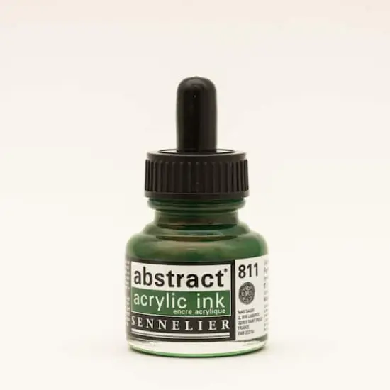 Sennelier Abstract Acrylic Ink, 30mL Permanent Green Light {1}