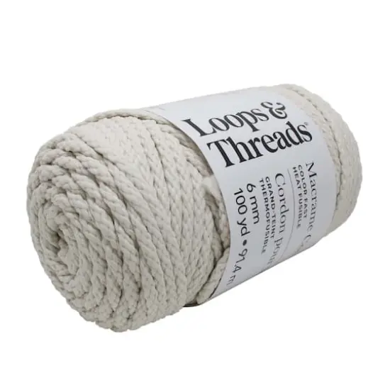 6mm Heat Fusible Macram&eacute; Cord by Loops & Threads&reg; Lambs Wool {3}