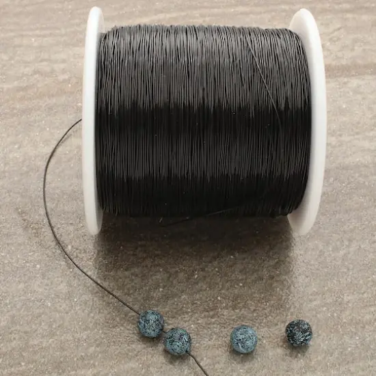 Stretch Magic&reg; 0.6mm Black Bead & Jewelry Cord, 100m {3}