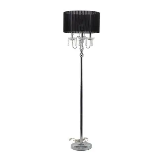 Silver Metal Floor Lamp 16" x 16" x 63" {3}